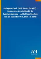 Sozialgesetzbuch (SGB) Viertes Buch (IV) - Gemeinsame Vorschriften für die Sozialversicherung - (Artikel I des Gesetzes  edito da Outlook Verlag