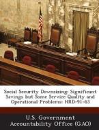Social Security Downsizing edito da Bibliogov