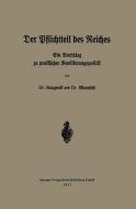 Der Pflichtteil des Reiches di Robert René Kuczynski, Werner Mansfeld edito da Springer Berlin Heidelberg