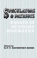 Speculators and Patriots di R. P. T. Davenport-Hines edito da Routledge