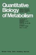 Quantitative Biology of Metabolism edito da Springer Berlin Heidelberg