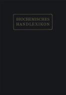 Biochemisches Handlexikon di Emil Abderhalden, H. Altenburg, I. Bang, K. Bartelt, Fr. Baum, C. Brahm, W. Cramer, K. Dieterich, R. Ditmar, M. Dohrn, E edito da Springer Berlin Heidelberg