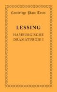 Hamburgische Dramaturgie I di Gotthold Ephraim Lessing edito da Cambridge University Press