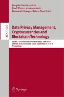 Data Privacy Management, Cryptocurrencies and Blockchain Technology edito da Springer-Verlag GmbH