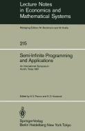 Semi-Infinite Programming and Applications edito da Springer Berlin Heidelberg