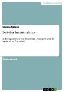 Berkeleys Immaterialismus di Sandra Triepke edito da Grin Verlag Gmbh