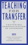 Teaching for Transfer edito da Taylor & Francis Inc