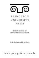 Hardy Spaces on Homogeneous Groups. (MN-28), Volume 28 di Gerald B. Folland, Elias M. Stein edito da Princeton University Press