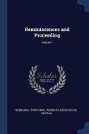 Reminiscences and Proceeding; Volume 1 edito da CHIZINE PUBN