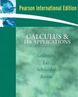Calculus And Its Applications di Larry Joel Goldstein, David I. Schneider, David C. Lay, Nakhle H. Asmar edito da Pearson Education (us)