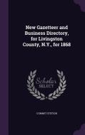 New Gazetteer And Business Directory, For Livingston County, N.y., For 1868 di G Emmet Stetson edito da Palala Press