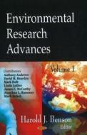 Environmental Research Advances edito da Nova Science Publishers Inc