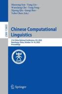 Chinese Computational Linguistics edito da Springer International Publishing