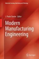 Modern Manufacturing Engineering edito da Springer International Publishing
