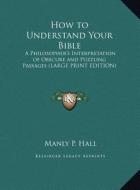 How to Understand Your Bible: A Philosopher's Interpretation of Obscure and Puzzling Passages (Large Print Edition) di Manly P. Hall edito da Kessinger Publishing