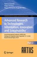 Advanced Research in Technologies, Information, Innovation and Sustainability edito da Springer Nature Switzerland