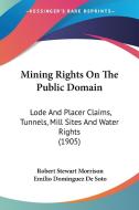 Mining Rights on the Public Domain: Lode and Placer Claims, Tunnels, Mill Sites and Water Rights (1905) di Robert Stewart Morrison, Emilio Dominguez De Soto edito da Kessinger Publishing