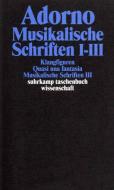 Musikalische Schriften 1/3 di Theodor W. Adorno edito da Suhrkamp Verlag AG