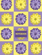 Notebook: Purple & Yellow Flowers Low Vision Notebook 100 Pg (50 Sheets) - 1/2 Inch Wide Rule - Thick Bold Dark Lines on di Low Vision Empowerment edito da INDEPENDENTLY PUBLISHED