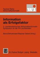 Information als Erfolgsfaktor edito da Vieweg+Teubner Verlag