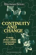 Continuity and Change di Rita James Simon, Simon edito da Cambridge University Press