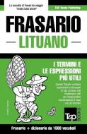 Frasario Italiano-Lituano E Dizionario Ridotto Da 1500 Vocaboli di Andrey Taranov edito da T&p Books Publishing Ltd
