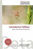 Latrodectus Pallidus edito da Betascript Publishing