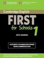 Cambridge English First for Schools 1 Student's Book with Answers di Cambridge ESOL edito da Cambridge University Press