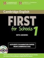 Cambridge English First For Schools 1 Self-study Pack (student\'s Book With Answers And Audio Cds (2)) di Cambridge ESOL edito da Cambridge University Press