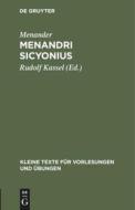 Menandri Sicyonius di Menander edito da De Gruyter