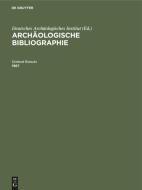 Archäologische Bibliographie, Archäologische Bibliographie (1967) di Gerhard Reincke edito da De Gruyter