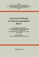 Numerische Methoden bei Optimierungsaufgaben di Collatz, Wetterling edito da Birkhäuser Basel