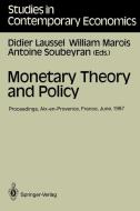 Monetary Theory and Policy edito da Springer Berlin Heidelberg
