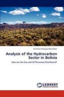 Analysis of the Hydrocarbon Sector in Bolivia di Christian Velasquez Donaldson edito da LAP Lambert Academic Publishing