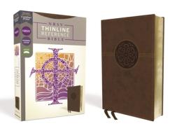 Nrsv, Thinline Reference Bible, Leathersoft, Brown, Comfort Print di Zondervan edito da Zondervan