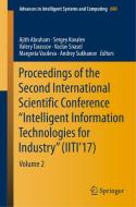 Proceedings of the Second International Scientific Conference "Intelligent Information Technologies for Industry" (IITI' edito da Springer International Publishing