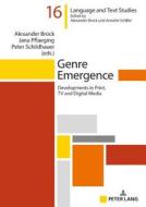 Genre Emergence edito da Peter Lang