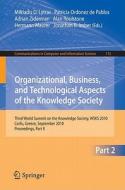 Organizational, Business, and Technological Aspects of the Knowledge Society edito da Springer-Verlag GmbH