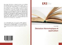 Déviation Homotopique et application di Younes Bahri edito da Editions universitaires europeennes EUE