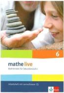 mathe live. Arbeitsheft mit Lösungsheft und Lernsoftware 6. Schuljahr.  Allgemeine Ausgabe edito da Klett Ernst /Schulbuch