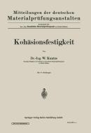 Kohäsionsfestigkeit di Na Kuntze edito da Springer Berlin Heidelberg