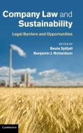 Company Law and Sustainability edito da Cambridge University Press