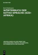 Worterbuch Der Sotho-Sprache (Sud-Afrika) di Karl Endemann edito da Walter de Gruyter