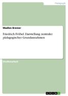 Friedrich Fröbel. Darstellung zentraler pädagogischer Grundannahmen di Madlen Bremer edito da GRIN Verlag
