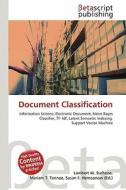 Document Classification edito da Betascript Publishing