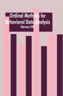 Ordinal Methods for Behavioral Data Analysis di Norman Cliff edito da Taylor & Francis Inc