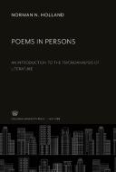 Poems in Persons di Norman N. Holland edito da Columbia University Press