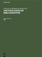 Archäologische Bibliographie, Archäologische Bibliographie (1986) di Werner Hermann edito da De Gruyter