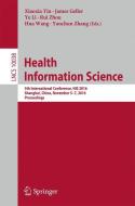 Health Information Science edito da Springer International Publishing