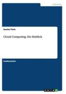 Cloud Computing. Ein Einblick di Sascha Theis edito da Grin Publishing